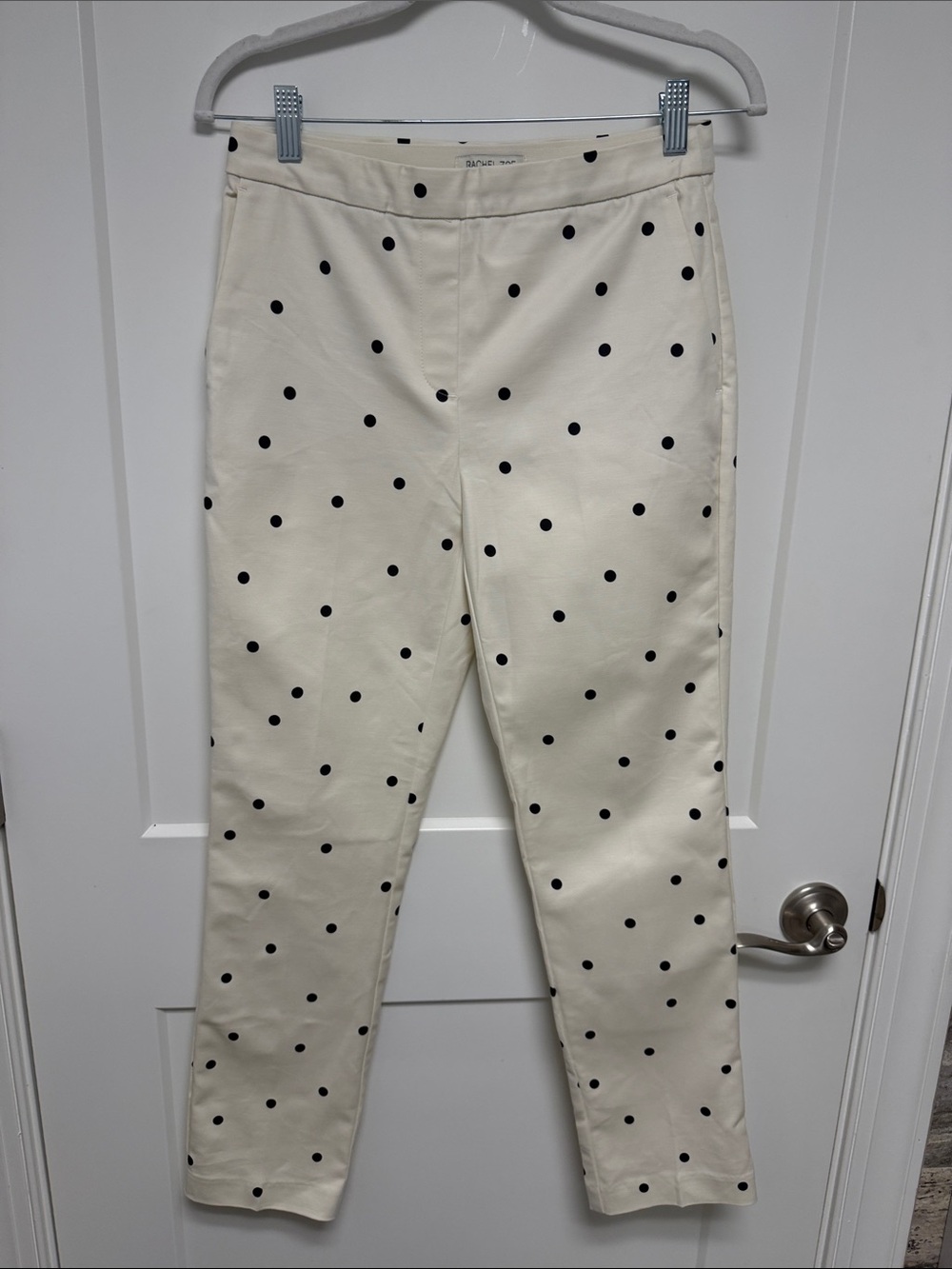 Rachel Zoe Cream Garment with Subtle Gray Polka Dots pull-on